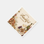 Chic Pizza & Prosecco Friendsgiving Serviette (Ecke)