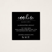 Chic Platinum Minimalist Black Earring Jewelry (Rückseite)