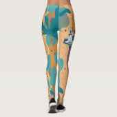 Chic Playful Colorful Giraffe Wild Savanna Safari Leggings (Rückseite)