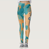 Chic Playful Colorful Giraffe Wild Savanna Safari Leggings (Vorderseite)