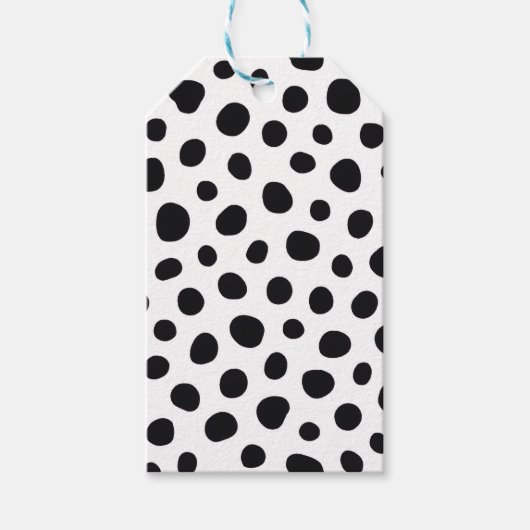 Chic Playful Energy Dalmatian Spot Pattern Geschenkanhänger (Vorderseite)