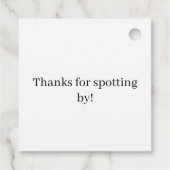 Chic Playful Energy Dalmatian Spot Pattern Geschenkanhänger (Rückseite)