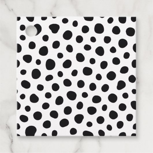 Chic Playful Energy Dalmatian Spot Pattern Geschenkanhänger (Vorderseite)