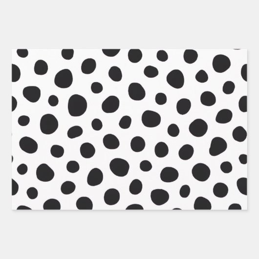 Chic Playful Energy Dalmatian Spot Pattern Geschenkpapier Set (Vorderseite 3)