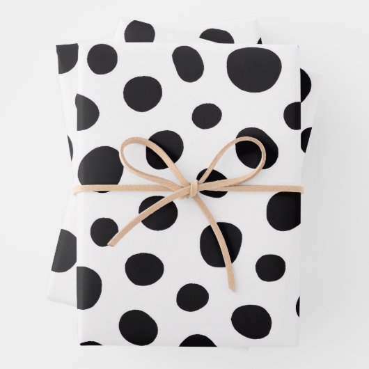 Chic Playful Energy Dalmatian Spot Pattern Geschenkpapier Set (Beispiel)