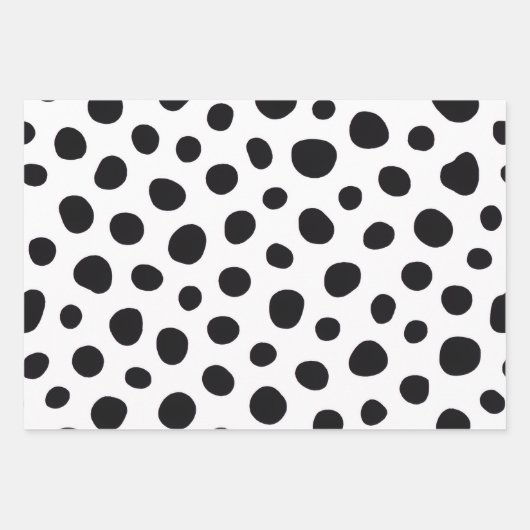 Chic Playful Energy Dalmatian Spot Pattern Geschenkpapier Set (Vorderseite)