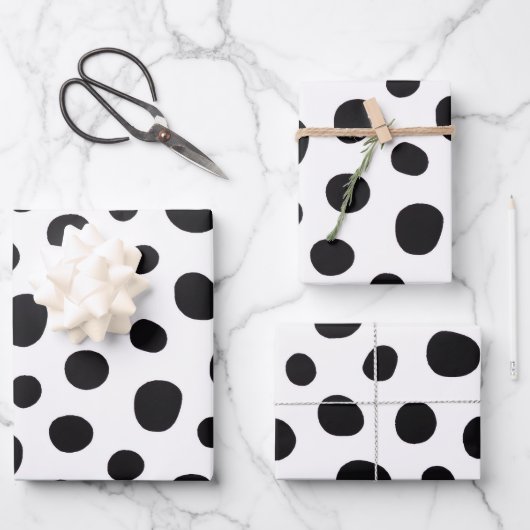 Chic Playful Energy Dalmatian Spot Pattern Geschenkpapier Set (Vorderseite)