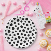 Chic Playful Energy Dalmatian Spot Pattern Pappteller (Party)