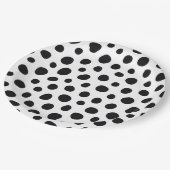 Chic Playful Energy Dalmatian Spot Pattern Pappteller (Schrägansicht)