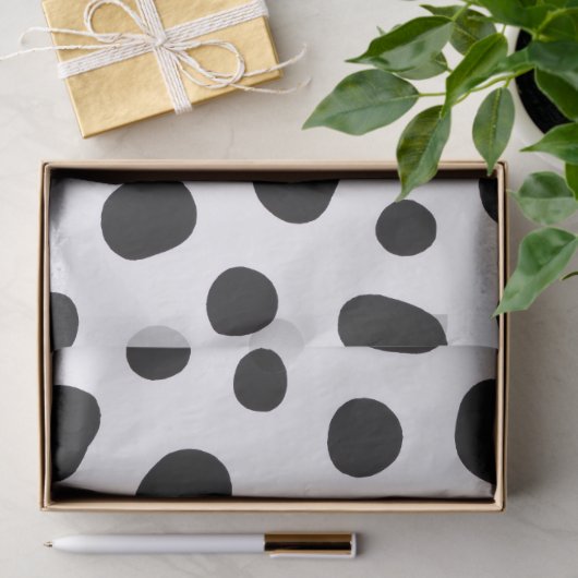 Chic Playful Energy Dalmatian Spot Pattern Seidenpapier (Geschenk)