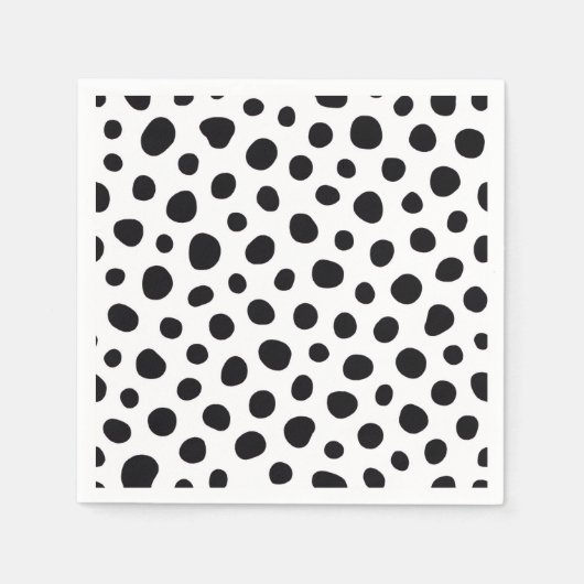 Chic Playful Energy Dalmatian Spot Pattern Serviette (Vorderseite)