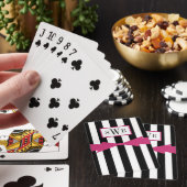 CHIC PLAYING CARDS_BLACK/WHITE STRIPES/PINK SPIELKARTEN (In Situ)