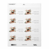 Chic Poinsettia Feuerplatz Warme Weihnachtsadresse (Vorne)