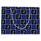 Chic Police Officer Thin Blue Line Abzeichen Muste Große Geschenktüte (Rückseite)