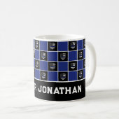 Chic Police Officer Thin Blue Line Abzeichen Muste Kaffeetasse (VorderseiteRechts)