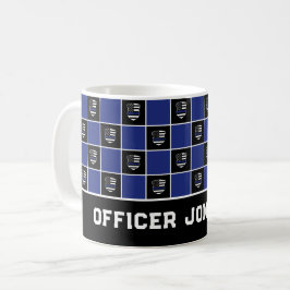 Chic Police Officer Thin Blue Line Abzeichen Muste Kaffeetasse