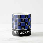 Chic Police Officer Thin Blue Line Abzeichen Muste Kaffeetasse (Mittel)