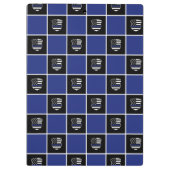 Chic Police Officer Thin Blue Line Abzeichen Muste Klemmbrett (Rückseite)