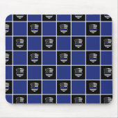 Chic Police Officer Thin Blue Line Abzeichen Muste Mousepad (Vorne)