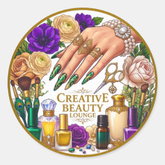 Chic Polish Luxus-Vibe-Aufkleber💅✨💎 Runder Aufkleber