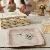 Chic Polka Dot Floral Party Plate Pappteller