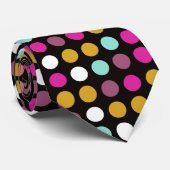 Chic Polka Dot Mosaic Muster #8 Krawatte (Gerollt)