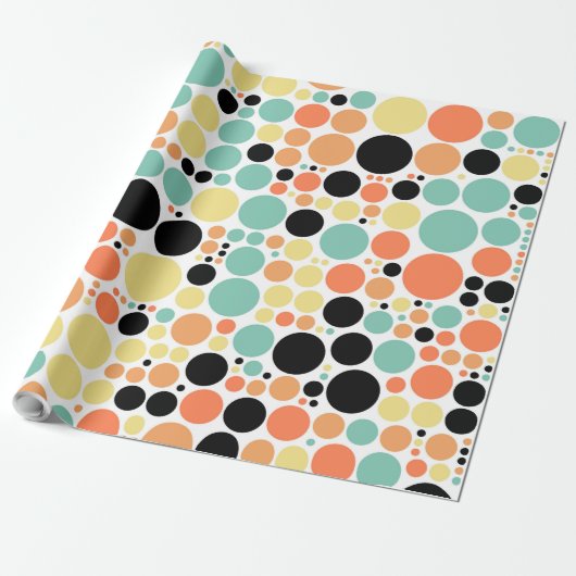 Chic Polka Dot Mosaic Muster Geschenkpapier (Ungerollt)