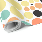 Chic Polka Dot Mosaic Muster Geschenkpapier (Rolleneckpunkt)