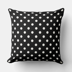 Chic Polka Dot Party Black & White Ästhetik Kissen