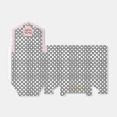 Chic Polka Dot Pink und Gray Gefallen Geschenkboxe Geschenkschachtel (Ungefaltet)