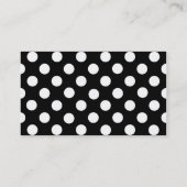 Chic Polka Dot & Poppy Business Card Visitenkarte (Rückseite)