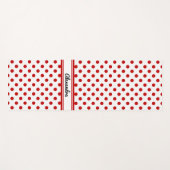 Chic Polka Dot Red White Background Yogamatte (Vorderseite (Horizontal))