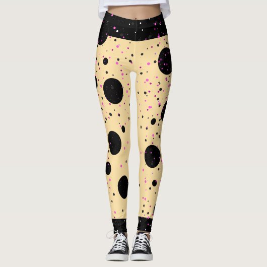 Chic Polka Dot Style Leggings (Vorderseite)