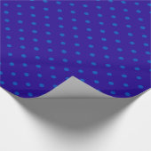 Chic Polka Dot Wrapping Paper: Zwei Blues Geschenkpapier (Ecke)