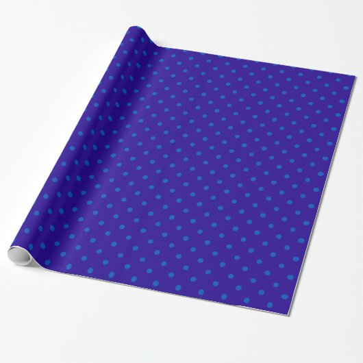 Chic Polka Dot Wrapping Paper: Zwei Blues Geschenkpapier (Ungerollt)