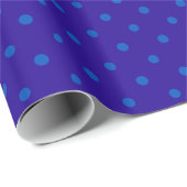 Chic Polka Dot Wrapping Paper: Zwei Blues Geschenkpapier (Rolleneckpunkt)