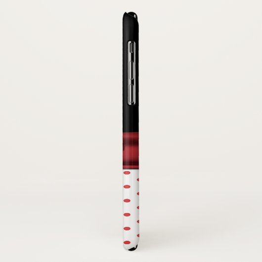 Chic Polka Dots and Bow iPhone X Case (Hinten/Links)