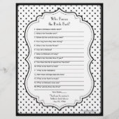 Chic Polka Dots Bride Bestes Brautparty Spiel (Vorderseite)