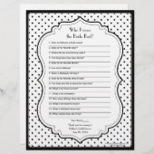 Chic Polka Dots Bride Bestes Brautparty Spiel (Vorne/Hinten)