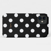 Chic Polka Dots iPhone Fälle (schwarz) Case-Mate iPhone Hülle (Rückseite (Horizontal))