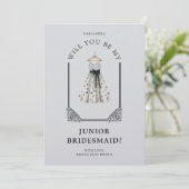 Chic Polka Dots JR Bridesmaid Dress Ornate Dome (Stehend Vorderseite)