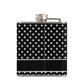 Chic-Polka-Punkt-Monogramm personalisiert Flachmann (Rückseite)