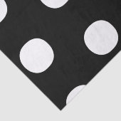 Chic Polka Schwarz-weiße große, kühne moderne Seidenpapier (Detail)
