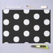 Chic Polka Schwarz-weiße große, kühne moderne Seidenpapier (Handwerk)