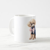 Chic Poodle in Pink & Blue Kaffeetasse (Vorderseite Links)