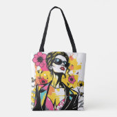 Chic Pop Floral Duet Tasche (Rückseite)