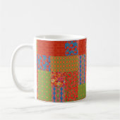 Chic Poppies Imitate-Patchwork Ringer Kaffee Tasse (Links)