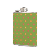 Chic Poppy Colors Polka Dots Hip Flask Flachmann (Links)