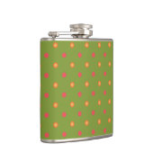 Chic Poppy Colors Polka Dots Hip Flask Flachmann (Rechts)