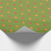 Chic Poppy Colors Polka Dots Roll of Giftwrap Geschenkpapier (Ecke)